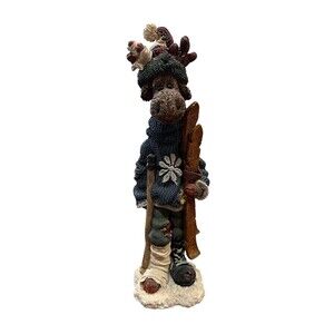 Boyds Bears Folkstone Collection 2837 Egon...The Skier Moose figurine 96 Retired